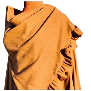 🛑 SOLD ‼️DENNIS by DENNIS BASSO VINTAGE SHAWL — CAMEL